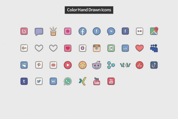 social media icons powerpoint templates 002 warnaslides.com
