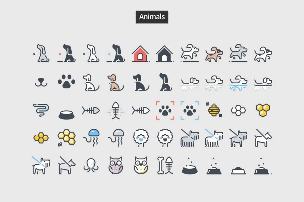 Pastel Icons - PowerPoint Slide Master Templates & Infographics