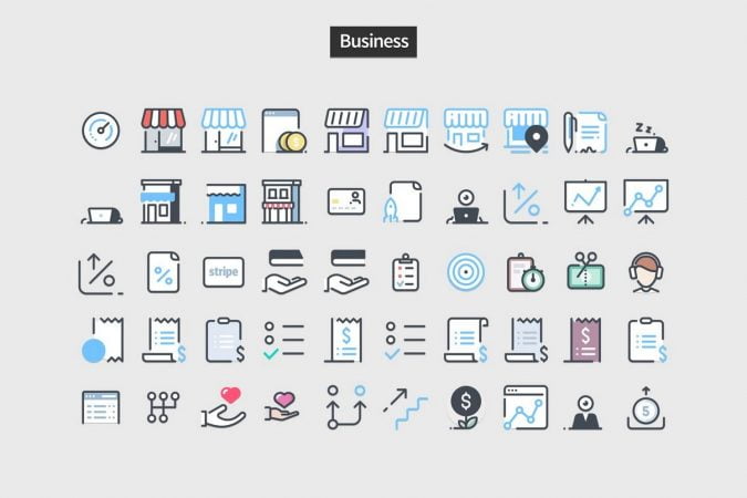 Pastel Icons - PowerPoint Slide Master Templates & Infographics
