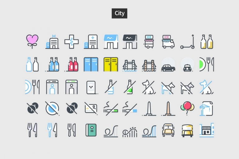Pastel Icons - PowerPoint Slide Master Templates & Infographics