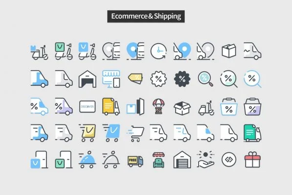 Pastel Icons - PowerPoint Slide Master Templates & Infographics