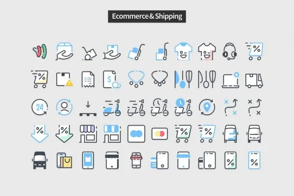 Pastel Icons - PowerPoint Slide Master Templates & Infographics