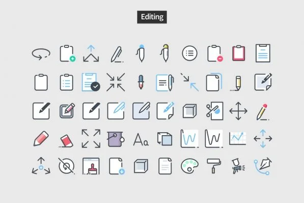 Pastel Icons - PowerPoint Slide Master Templates & Infographics