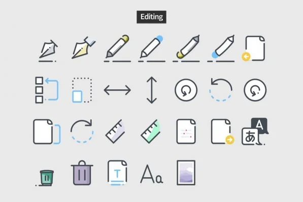 Pastel Icons - PowerPoint Slide Master Templates & Infographics
