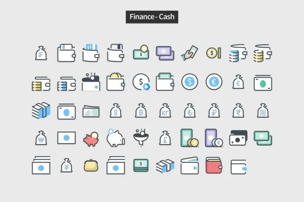 Pastel Icons - PowerPoint Slide Master Templates & Infographics