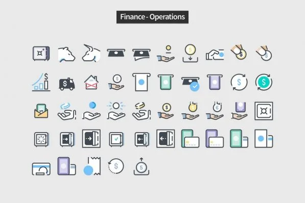 Pastel Icons - PowerPoint Slide Master Templates & Infographics