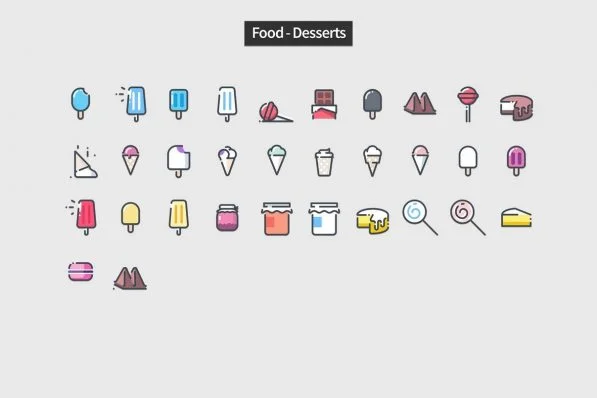 Pastel Icons - PowerPoint Slide Master Templates & Infographics