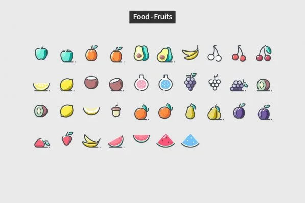 Pastel Icons - PowerPoint Slide Master Templates & Infographics