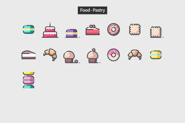 Pastel Icons - PowerPoint Slide Master Templates & Infographics