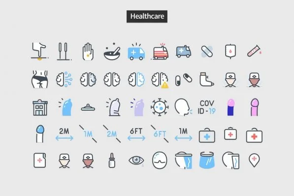 Pastel Icons - PowerPoint Slide Master Templates & Infographics