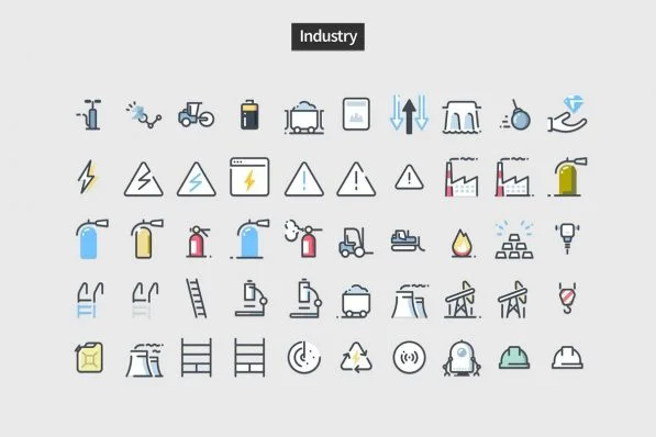 Pastel Icons - PowerPoint Slide Master Templates & Infographics